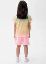 تحميل الصورة إلى عارض المعرض، تي شيرت هورايزون للأطفال وشورت طويل-غروب الشمس الوردي
